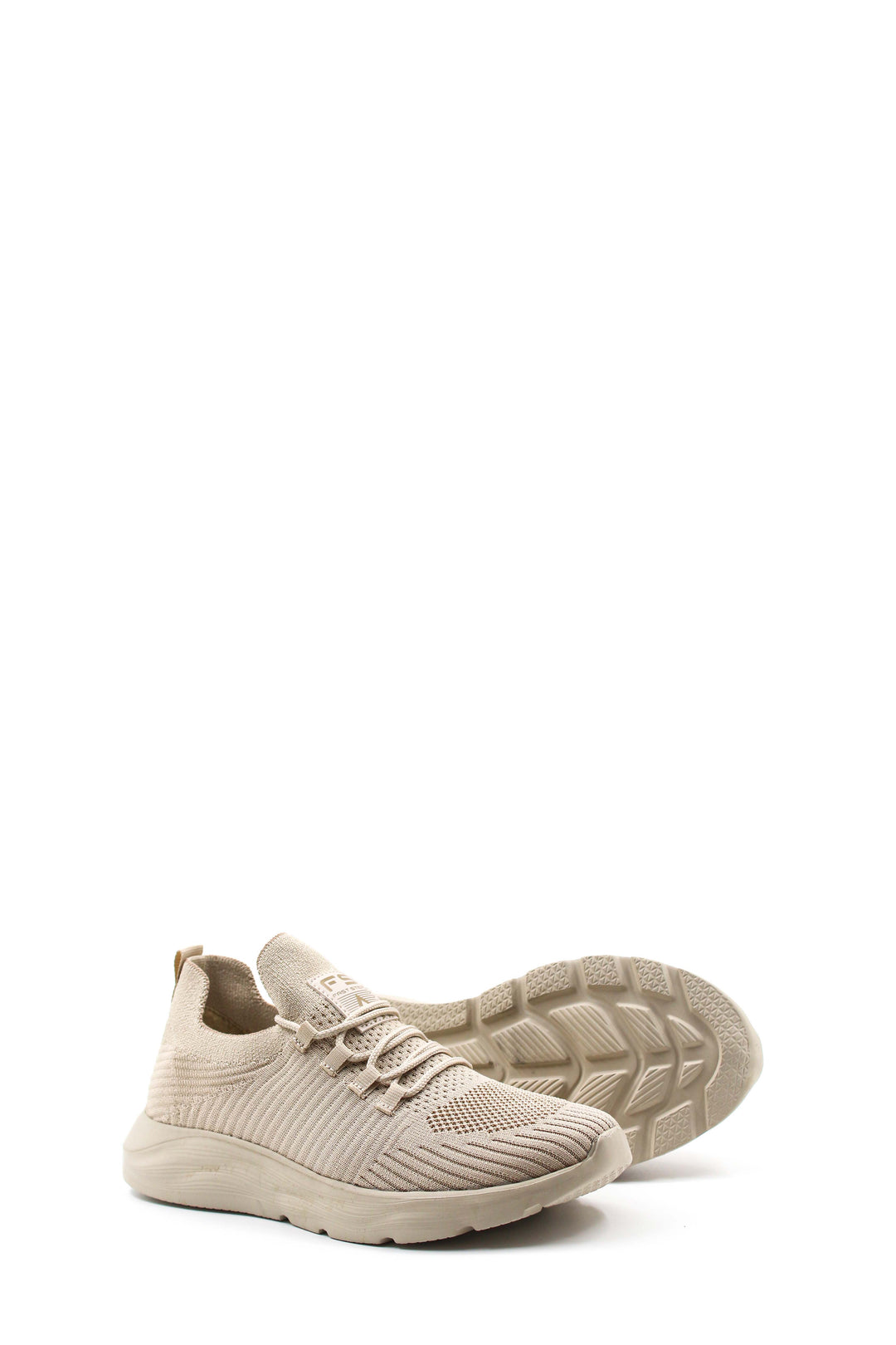 Deportivas de Punto Beige con Suela Acolchada para Hombre - Wessi