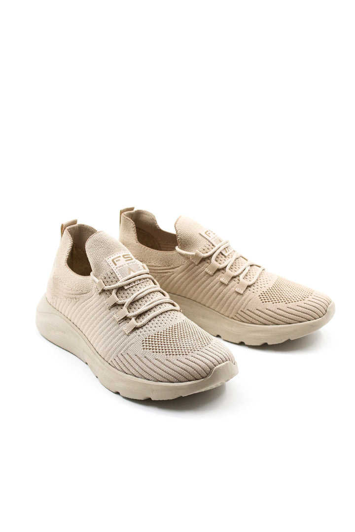 Deportivas de Punto Beige con Suela Acolchada para Hombre - Wessi