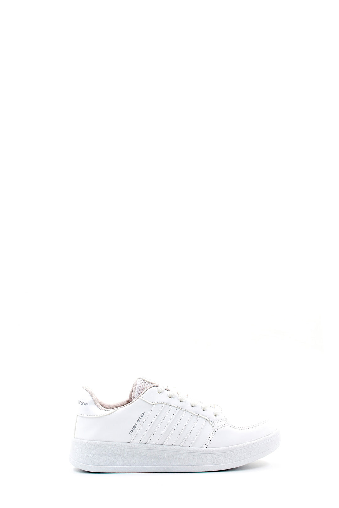 Men's All-White Leather Low-Top Sneakers with Minimalist Design - Wessi