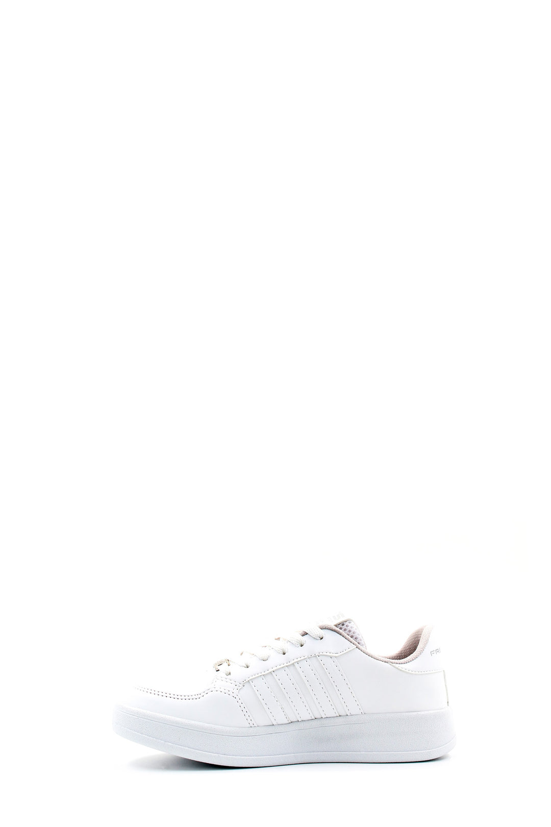 Men's All-White Leather Low-Top Sneakers with Minimalist Design - Wessi