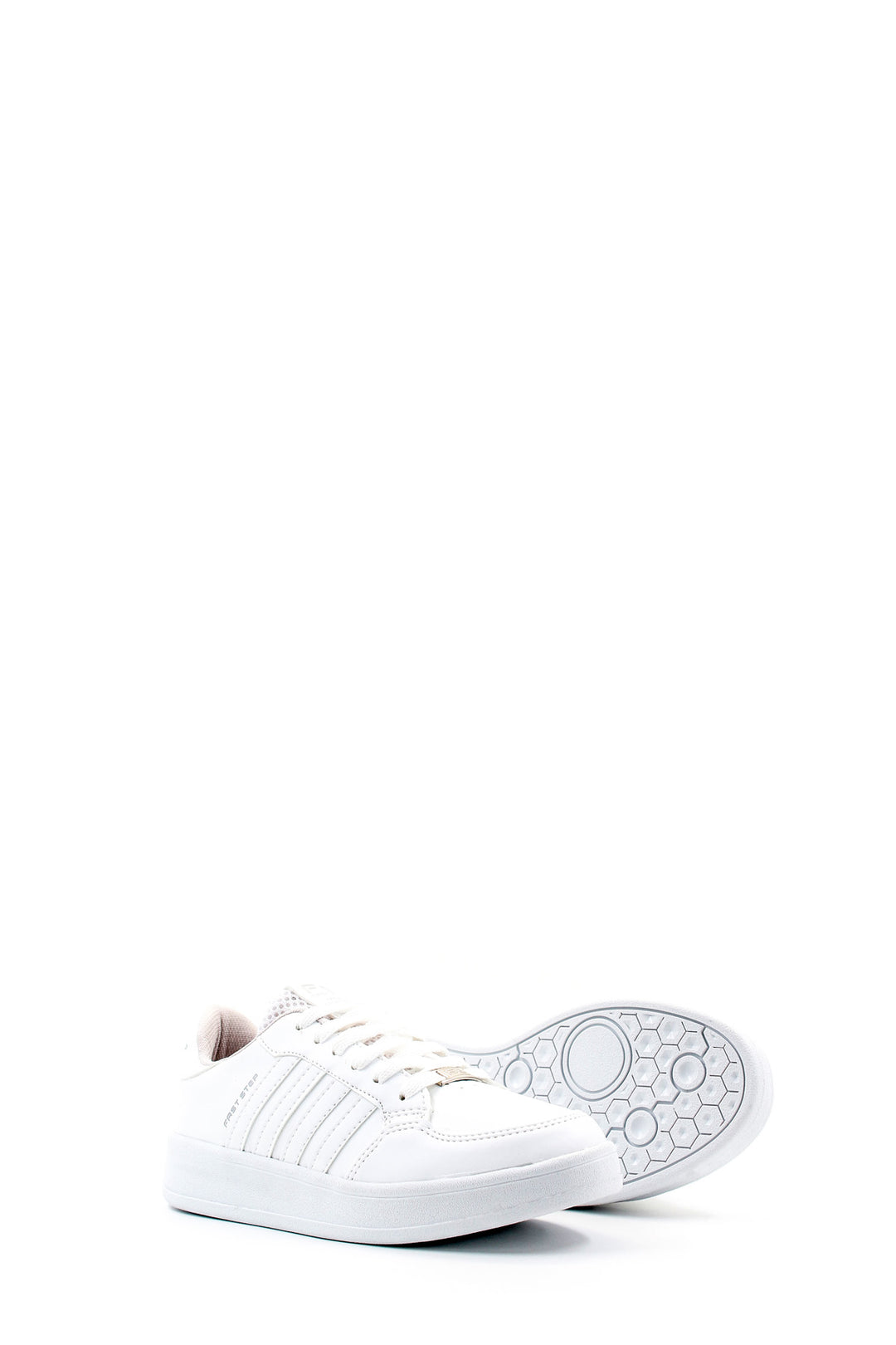 Men's All-White Leather Low-Top Sneakers with Minimalist Design - Wessi