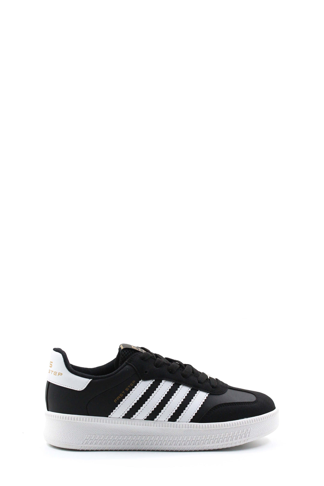 Men's Black and White Casual Sneakers-Wessi