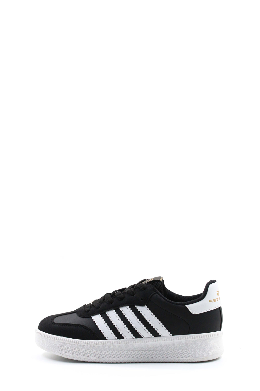 Men's Black and White Casual Sneakers-Wessi