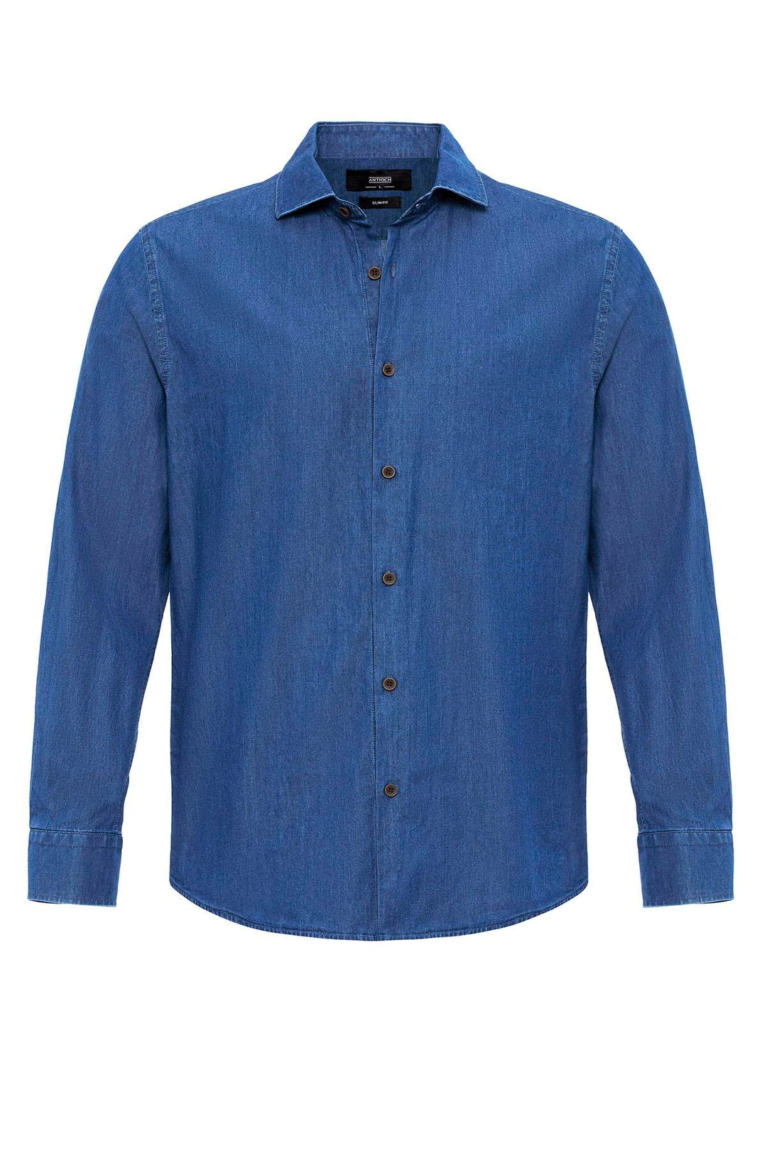 Camisa vaquera de manga larga azul para hombre - Wessi