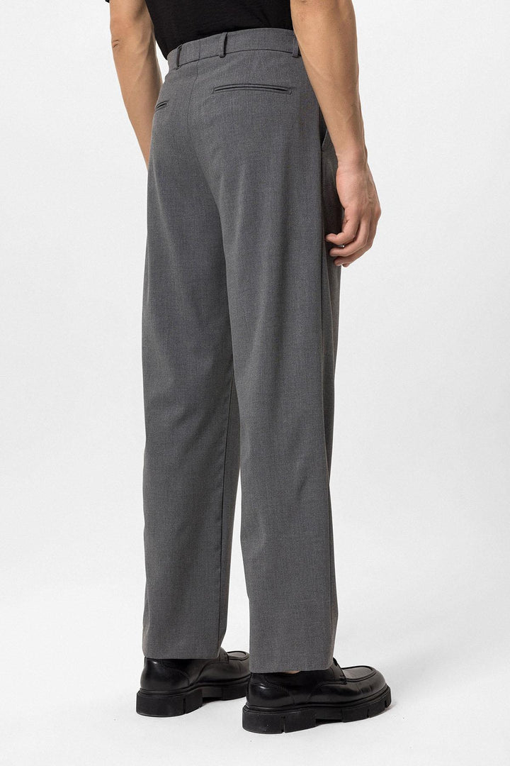 Pantalon Baggy Gris Taille Haute Homme - Wessi