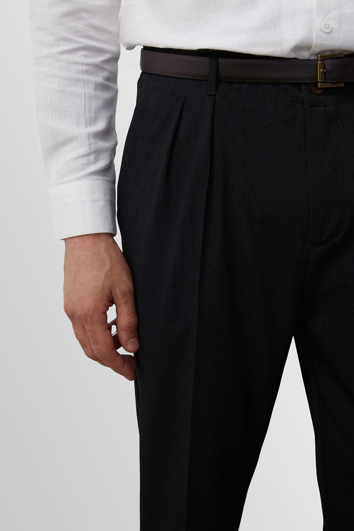 Pantalon Homme Anthracite Taille Haute Ceinturé - Wessi