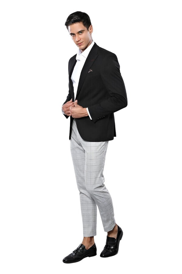 Buy Blue Woven Jacquard Geometric Pattern Blazer And Trouser Set For Men by  Asuka Online at Aza Fashions.