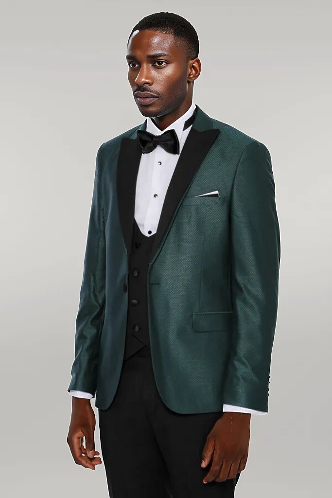 Dark green 2025 tuxedo jacket