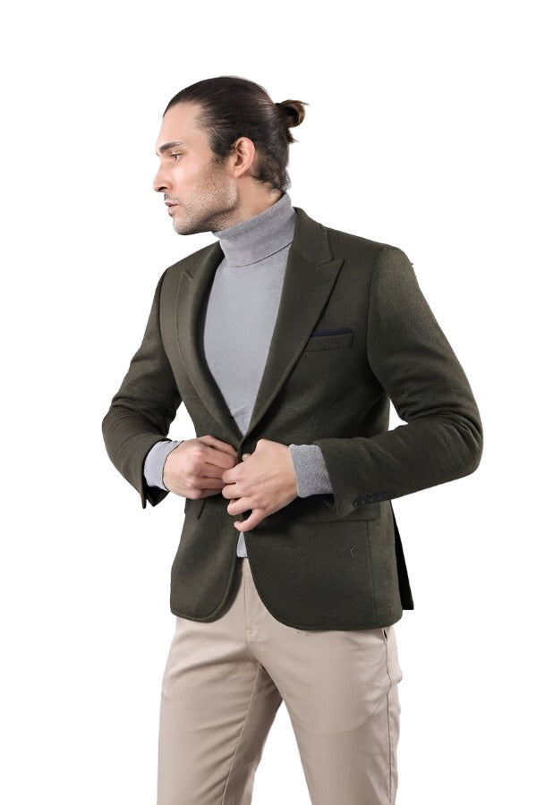 Dark green 2025 wool blazer