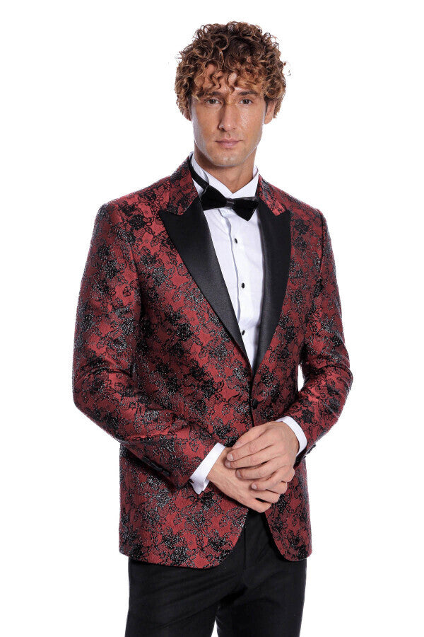 Men's Dress Party Floral Suit Jacket Lapel Slim Fit Stylish Blazer | Fruugo  NO