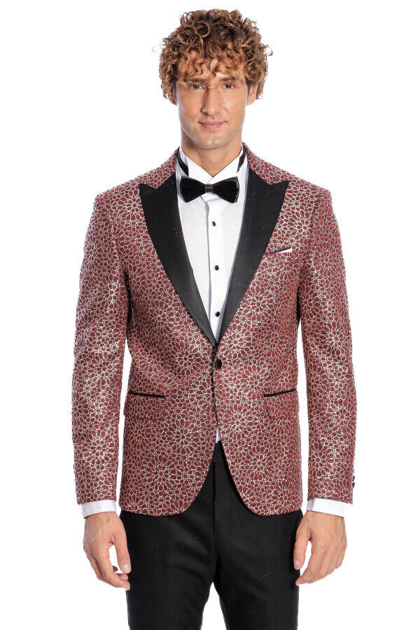 Burgundy on sale prom blazer