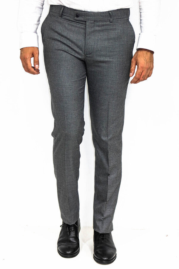 Alexander McQueen Wool Houndstooth Trousers | Harrods US