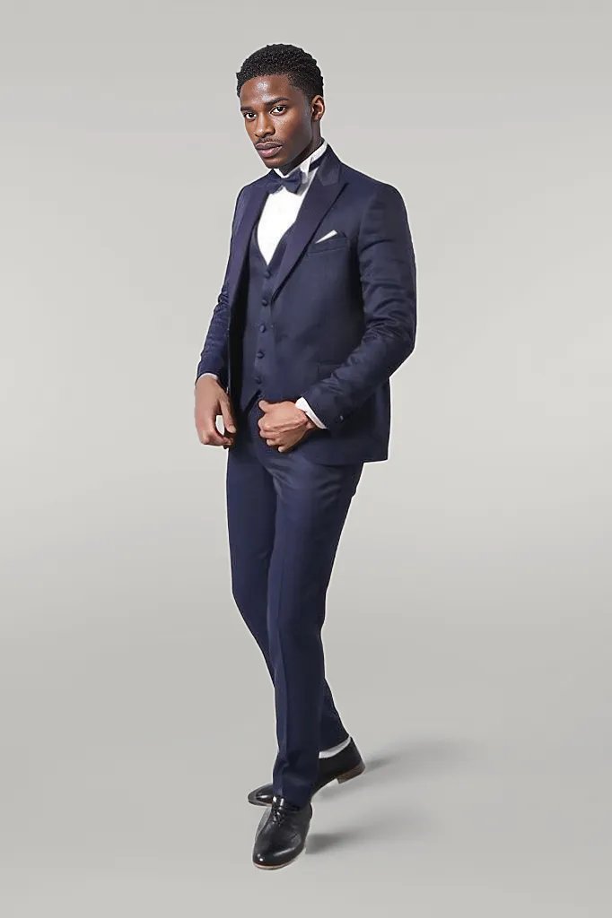 Navy blue tuxedo shoes best sale