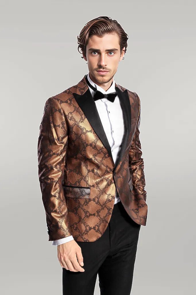 Black and gold outlet suit jacket for prom