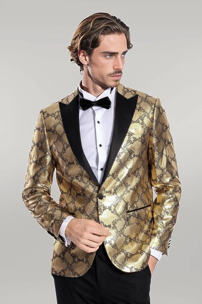 Gold and outlet black prom jacket