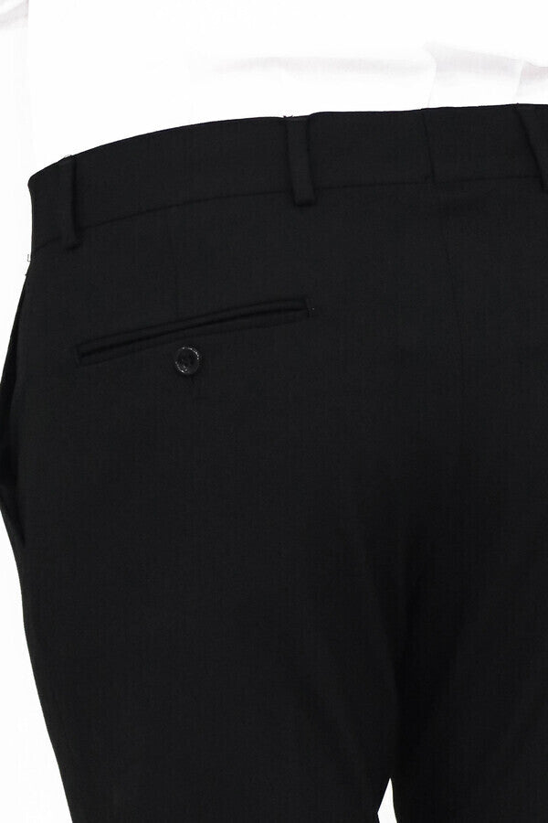 Buy Peter England Men Navy Solid Slim Fit Formal Trousers online