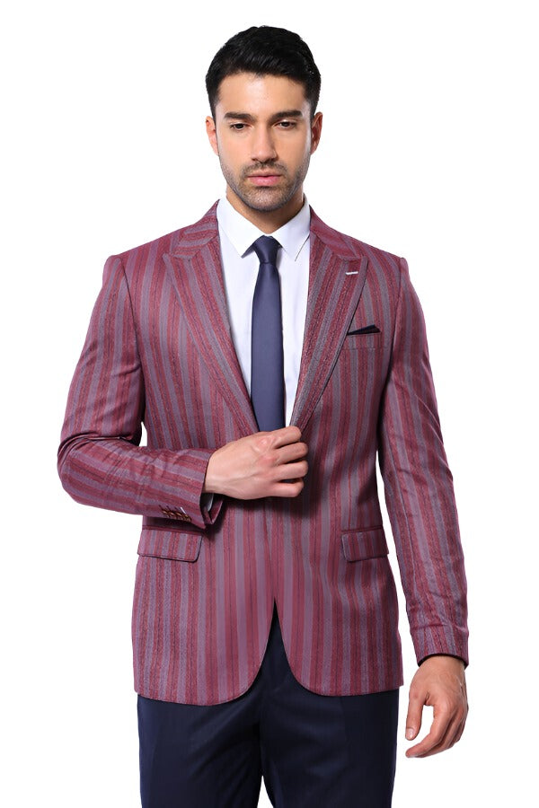 Blazer for maroon on sale shirt