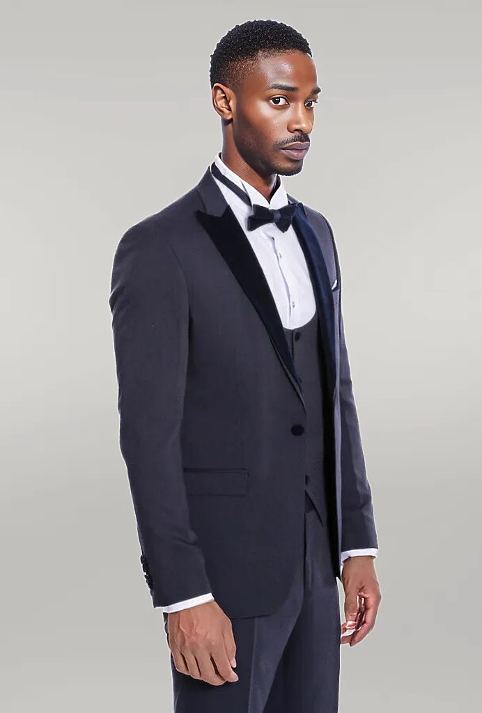 Blue tuxedo slim on sale fit