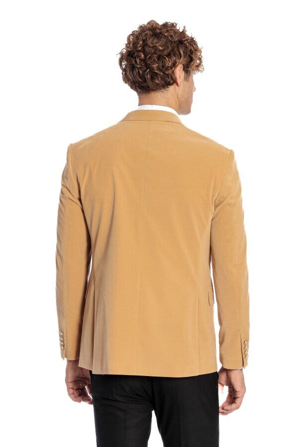 Lapel Neck Zip Up Jacket (Color : Apricot, Size : Large) 